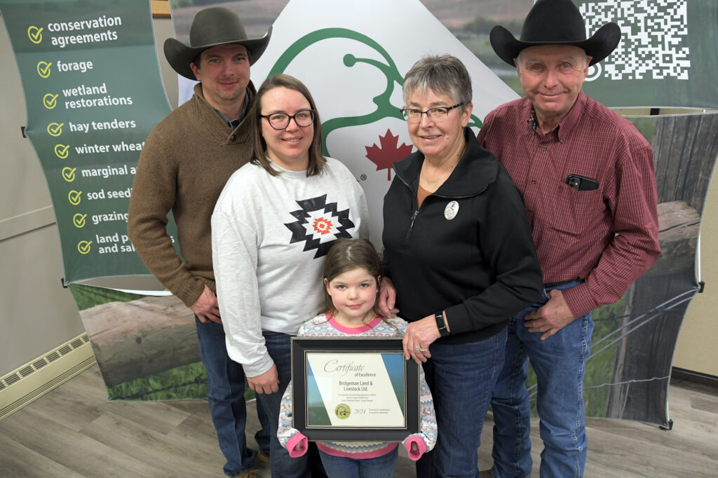 Kirk and Gail Bridgeman with daughter Kristy, son-in-law Tyler Gilchrist and granddaughter Taci (photo DUC)