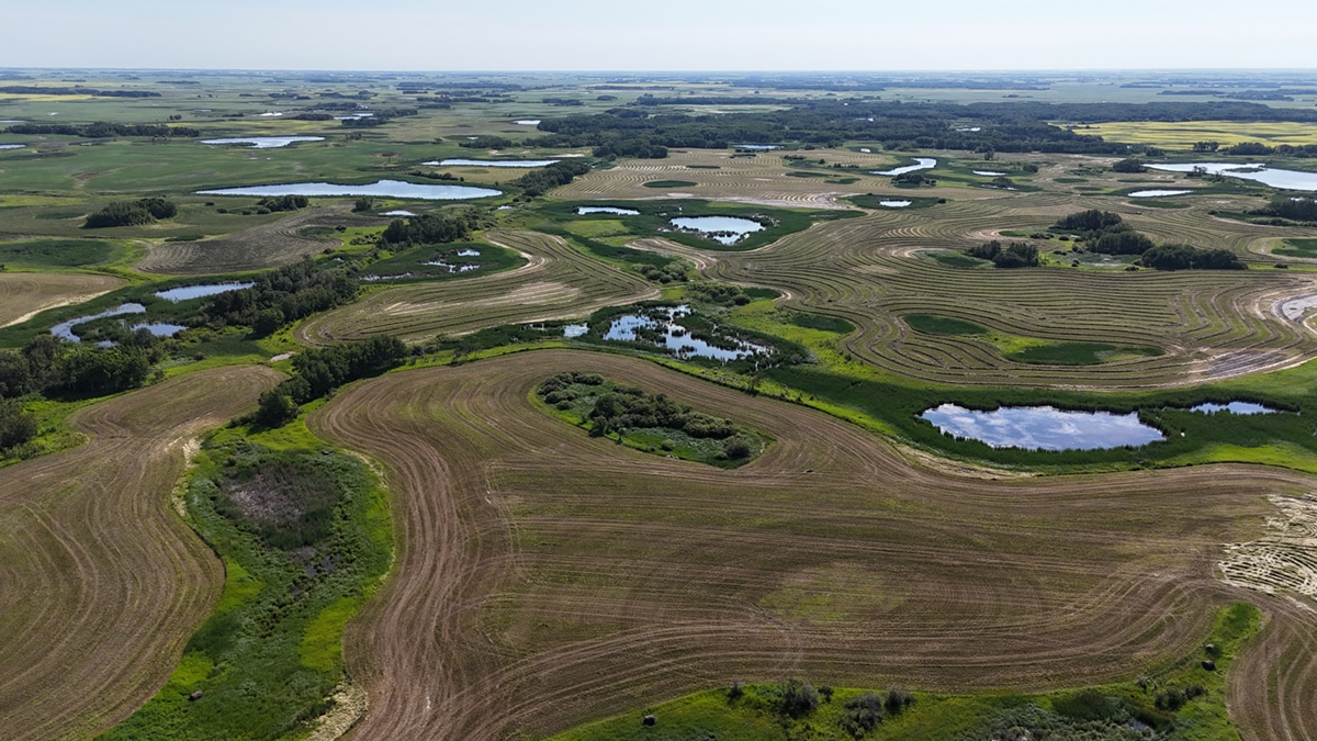 aerial view of Odanah Pasture